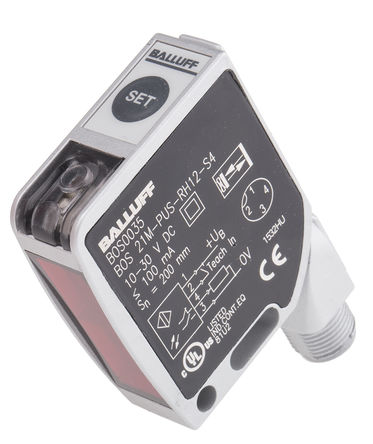 BALLUFF - BOS 21M-PUS-RH12-S4 - BALLUFF 200 mm  ǿ BOS 21M-PUS-RH12-S4, PNP, 100 mA, 10  30 VԴ, IP67		