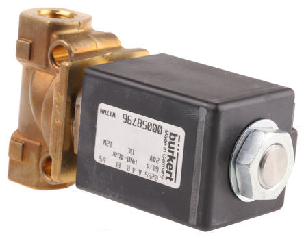 Burkert - 058796 - Burkert 0255 ϵ 2˿ ͭ ŷ 058796, 4 Bar, 1/4in˿, NC, 24 V ֱ		
