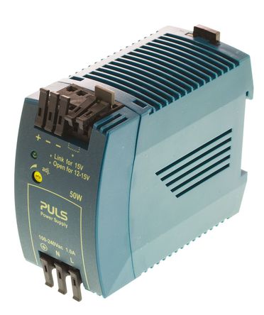 PULS - ML50.102 - PULS 50W ģʽ DIN 尲װԴ ML50.102, 90%Ч, 240V ac, 4.2A, 15V dc		
