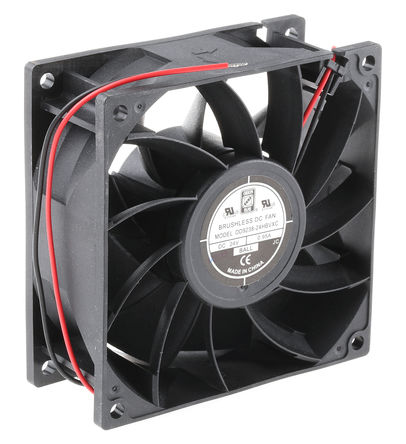 RS Pro - OD9238-24HB-VXC - RS Pro OD9238 ϵ 16W 24 V ֱ  OD9238-24HB-VXC, 229.5m3/h, 5400rpm, 92.5 x 92.5 x 38mm		