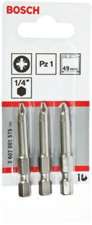 Bosch - 2607001575 - Bosch 3װ PZ1 ˿ͷ 2607001575, Pozidriv ͷͷ		