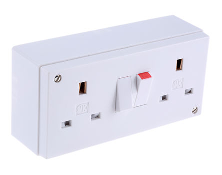 MK - 2949 WHI - MK Panel Mount ϵ IP2XD 2 MK ɫ ؼȩ G  - Ӣʽ Դ 2949 WHI, 迪, 13A, 230V ac		