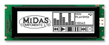 Midas - MC240064A6W-FPTLW - Midas MC240064A ϵ ͸ ͼ LCD ɫʾ MC240064A6W-FPTLW, LED, 240 x 64pixels		