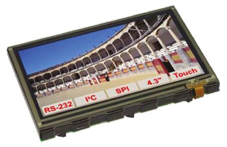 Electronic Assembly - EA eDIPTFT43-A - EA 4.3in TFT TFT LCD ʾ, 480 x 272pixels ֱ WQVGA, LED I2CRS232SPI ӿ		