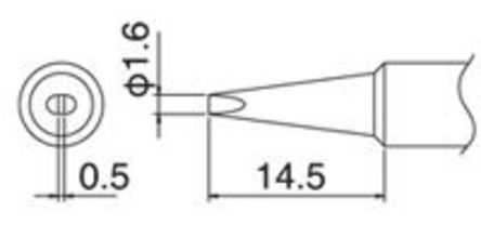 Hakko - T18-D16 - Hakko T18 ϵ, 1.6 mm ƽ ͷ, ʹHakko FX-600,Hakko FX-888D		