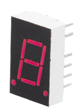 Broadcom - HDSP-3353 - Broadcom 1ַ 7  ɫ LED  HDSP-3353, 1.48 mcd, ҲС, 10.9mmַ, ͨװװ		