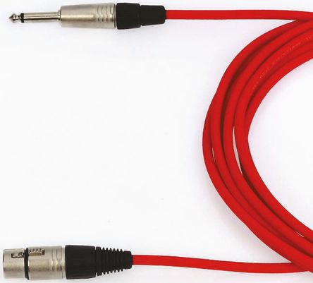 Van Damme - 101-015-200 RED - Van Damme 5m 插入式 NP2X 至 插入式 XLR3 音视频混合电缆组件 101-015-200 RED		