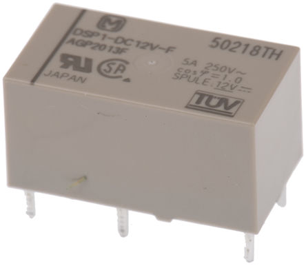 Panasonic - DSP1-DC12V-F - Panasonic DSP1-DC12V-F ˫ PCB װ Ǳ̵, 5 A, 12V dc		