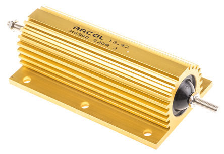 Arcol - HS300 220R J - Arcol HS300 ϵ HS300 220R J 300W 220 5%  尲װ̶ֵ, Ӷ, Ƿװ		