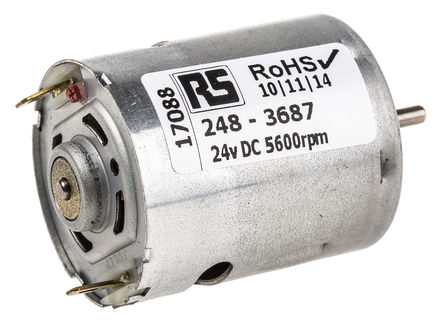 Mellor Electric - RS360 - Mellor Electric ˢ ֱ綯 RS360, 24 V ֱԴ, 2.3 Ncm, 5600 rpm		