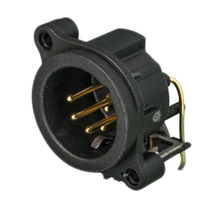 Neutrik - NC5MAH - Neutrik ɫ 5· ֱ ͷ ӡˢ·尲װ XLR  RSNC5MAH, ƽ𴥵, <50 V ac		