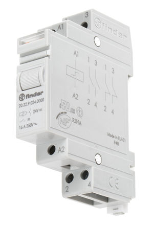 Finder - 20.22.9.024.0000 - Finder 20.22.9.024.0000 DPNO DIN  ̵, 16 A, 24V dc		