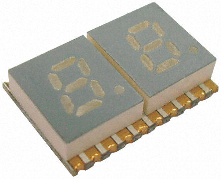 Kingbright - KCDA02-123 - Kingbright KCDA02 ϵ 2ַ 7  ɫ LED  KCDA02-123, 12 mcd, ҲС, 5.08mmַ, 氲װ		