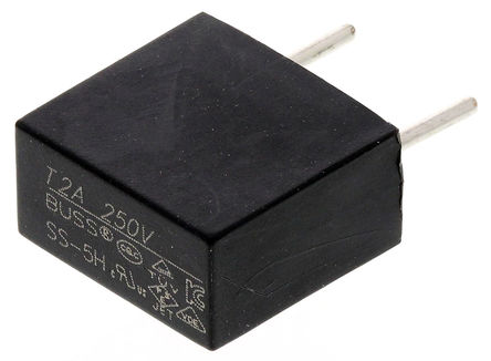 Cooper Bussmann - SS-5H-2A-BK - Cooper Bussmann 2A  Ը߶˽۶ SS-5H-2A-BK, T۶ٶ, 300V ac, 8.5mm, 4.3mm, 8.35mm		