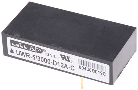 Murata Power Solutions - UWR-5/3000-D12A-C - Murata Power Solutions UWR ϵ 15W ʽֱ-ֱת UWR-5/3000-D12A-C, 10  18 V ֱ, 5V dc, 3A, 1.5kV dcѹ		