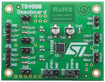 STMicroelectronics - STEVAL-CCA008V1 - STMicroelectronics ʾ TS4998 ϵ Ŵ ΢׼ STEVAL-CCA008V1		