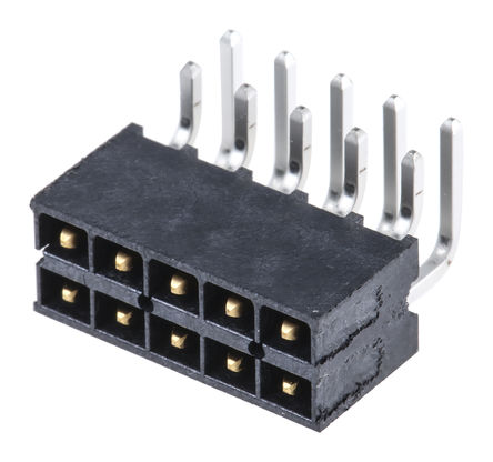 Samtec - IPT1-105-01-L-D-RA - Samtec IPT1 Mini Mate ϵ 10· 2.54mmھ (2) ֱ PCB  IPT1-105-01-L-D-RA, Ӷ˽, 9A, ͨ		