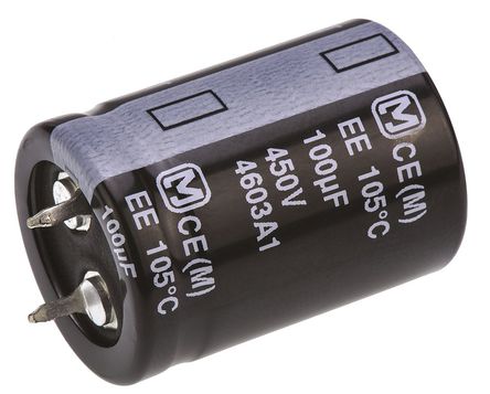 Panasonic - EETEE2W101HJ - Panasonic EE ҧʽ ϵ 450 V ֱ 100F ͨ  EETEE2W101HJ, 20%ݲ, +105C		