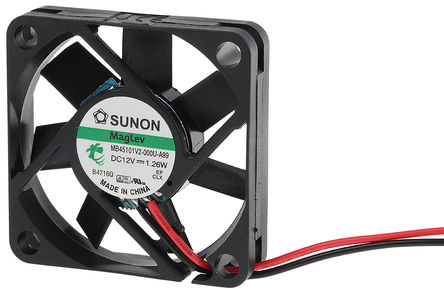 Sunon - MB45101V2-000U-A99 - Sunon MB ϵ 1.26W 12 V ֱ  MB45101V2-000U-A99, 15.6m3/h, 5000rpm, 45 x 45 x 10mm		