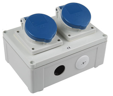 Mennekes - 94866 - Mennekes IP44 ɫ 2+E  2  16A ҵԴ 94866, 230V, 170 x 118 x 116mm		