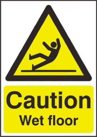 Signs & Labels - HA07251R - Signs & Labels HA07251R ɫ/ɫ Ӣ  PP Σվ־ “Caution Wet Floor“, 148 x 210mm		
