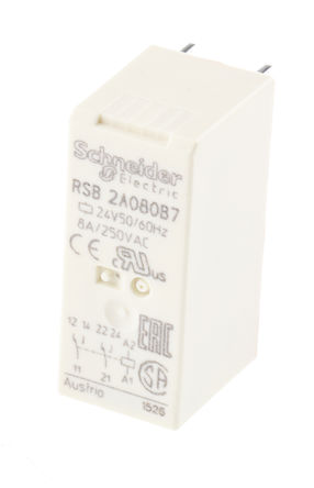Schneider Electric - RSB2A080B7 - Schneider Electric 2967222 ˫˫ PCBӡˢ·壩װ ӿڼ̵ģ, 12A		