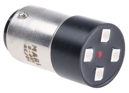 Marl - 240-064-64 - Marl ɫ BA15d LED  240-064-64, 640 mcd, 10 mA, 48 V /ֱ, 16mmֱ		