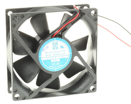 RS Pro - OD8025-12LB - RS Pro OD8025 ϵ 0.96W 12 V ֱ  OD8025-12LB, 47.57m3/h, 3300rpm, 80 x 80 x 25mm		