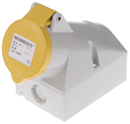 Mennekes - 100 - Mennekes ɫ 3P ҵԴ ֱ ڹʽ  100, 16A, 110 V, IP44		