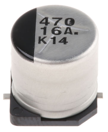 Panasonic - EEE1CA471P - Panasonic VS ϵ 16 V ֱ 470F SMD  EEE1CA471P, 20%ݲ, +85C		