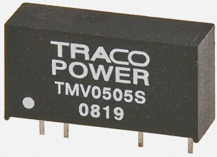 TRACOPOWER - TMV 1215S - TRACOPOWER TMV ϵ 1W ʽֱ-ֱת TMV 1215S, 10.8  13.2 V ֱ, 15V dc, 65mA, 3kV dcѹ, 80%Ч, SIP 7װ		