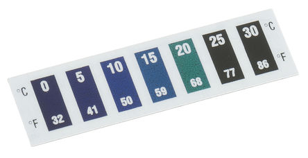 RS Pro - L07THERNG2CP - RS Pro 0C  30C 2 ˮƽ ¶ͱǩ L07THERNG2CP, 45 x 12.5mm		