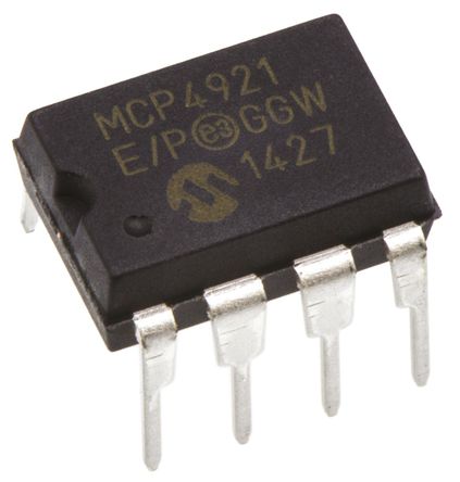 Microchip - MCP4921-E/P - Microchip MCP4921-E/P , 12 λ DAC, УSPI/Microwireӿ, 8 PDIPװ		