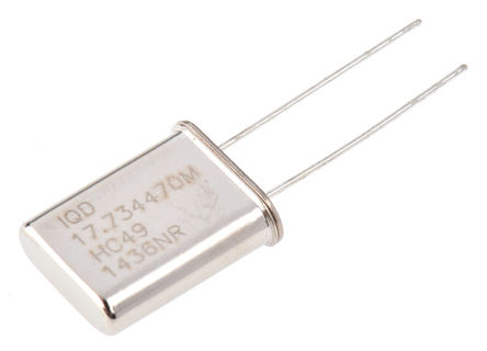 IQD - 17.734470MHz HC49 20/30/-40+85C/30pF - IQD LFXTAL062609R250, 17.73447MHz 嵥Ԫ, 20ppm, 2 HC-49		
