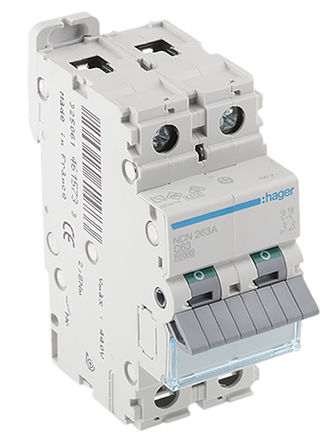 Hager - NCN263A - Hager Invicta NCN ϵ 2 63 A MCB NCN263A, 10 kA Ͽ, C բ		