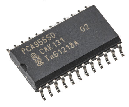 NXP - PCA9555D,112 - NXP PCA9555D,112 16ͨ 400kHz I/Oչ, I2C, SMBusӿ, 24 SOICװ		