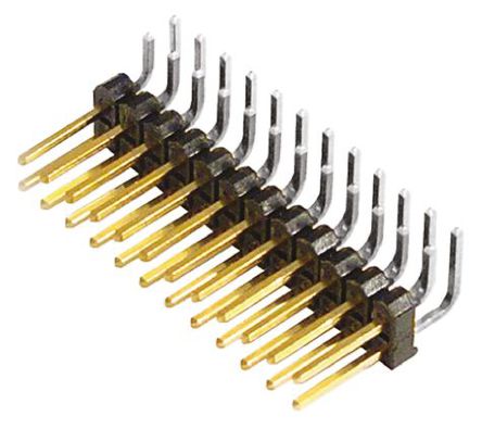 Samtec - TSW-112-08-L-D-RA - Samtec TSW ϵ 24· 2.54mmھ (2) ֱ Ź TSW-112-08-L-D-RA, Ӷ˽, 7.6A, ͨ		