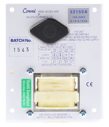 Calex - 32150AR - Calex ʽ ǶʽԵԴ 32150AR, 240V ac, 120  200V dc, 150mA, 123.7 x 101.6 x 52.58mm		