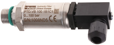 Parker - PTDVB1001B1C1 - Parker 0  100bar Һѹѹ PTDVB1001B1C1, BSP 1/4, Micro DIN, 12  36V dcԴ, 0  5V dcź		