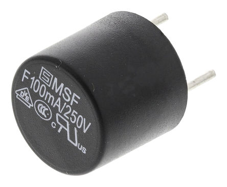 Schurter - 0034.6004 - Schurter 100mA  ߵ PCB ̶۶ 0034.6004, F۶ٶ, 250V ac, 8.5mmֱ, 8.5mm		