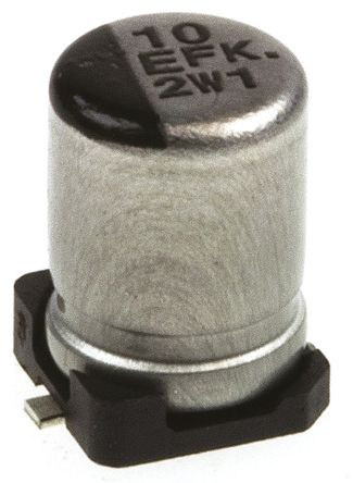 Panasonic - EEEFK1E100AR - Panasonic FK SMD ϵ 25 V ֱ 10F SMD  EEEFK1E100AR, 20%ݲ, 1.35(ֵ), +105C, Bװ		