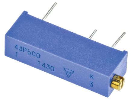 Vishay - M43P500KB40 - Vishay 43P ϵ 20 ת ͨ ΢ M43P500KB40, Ӷ, 50 10%, 1/2W, -100  +200ppm/C		