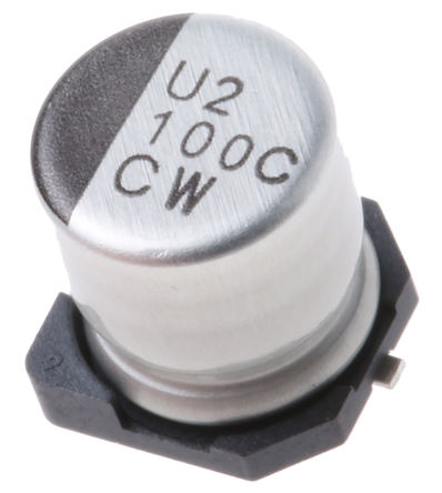 Nichicon - UCW1C101MCL1GS - Nichicon CW ϵ 16 V ֱ 100F SMD  UCW1C101MCL1GS, 20%ݲ, +105C		
