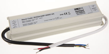Intelligent LED Solutions - IZV024-045F-9066C-SA - Intelligent LED Solutions LED  IZV024-045F-9066C-SA, 100  260 V, 24V, 2.5A, 60W		