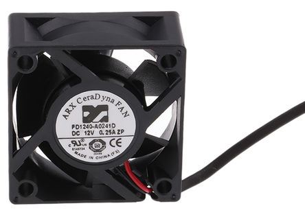 ARX - FD1240-A0241D0AL - ARX CeraDyna ϵ 12 V ֱ  FD1240-A0241D0AL, 21m3/h, 40 x 40 x 20mm		