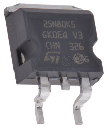 STMicroelectronics - STB25N80K5 - STMicroelectronics MDmesh K5, SuperMESH5 ϵ N Si MOSFET STB25N80K5, 19.5 A, Vds=800 V, 3 D2PAKװ		