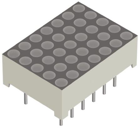 Kingbright - TC07-11CGKWA - Kingbright TC07 ϵ 1ַ  7 x 5 ɫ LED ʾ TC07-11CGKWA, 38 mcd, 17.6mmַ, ͨװװ		