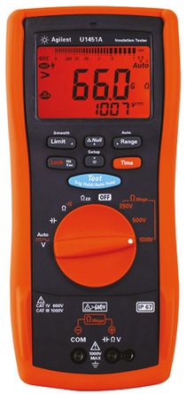 Keysight Technologies - U1451A - Keysight Technologies U1451A Ե, 66G, 1000V, 1mA, CAT III 1000 V, CAT IV 600 V		
