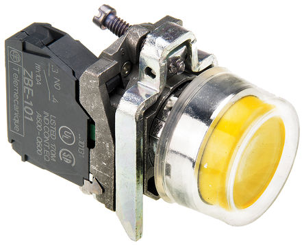 Schneider Electric - XB4BP51 - Schneider Electric XB4 ϵ IP66, IP67  ť XB4BP51, 尲װ, 6 A 550 mA ֱ		