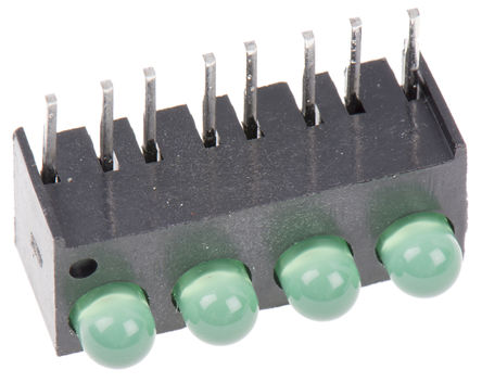 Dialight - 551-0207-004F - Dialight 551-0207-004F ɫ ֱ LED ָʾ, 45 , 4 LED, 2.1 V, ͨװװ		